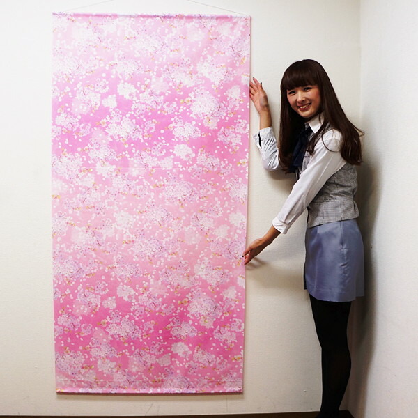 桜タペストリー 桜枝満開 防炎加工 L180cm / 桜 装飾 幕 プリント 背景