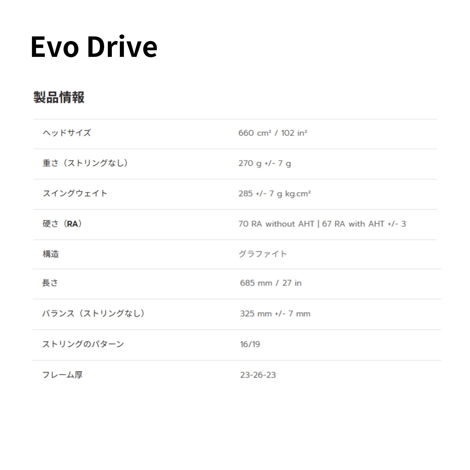 【ガット代・張り代無料】バボラ BABOLAT テニスラケット EVO DRIVE エボドライブ 101545 硬式テニス | Babolat | 01