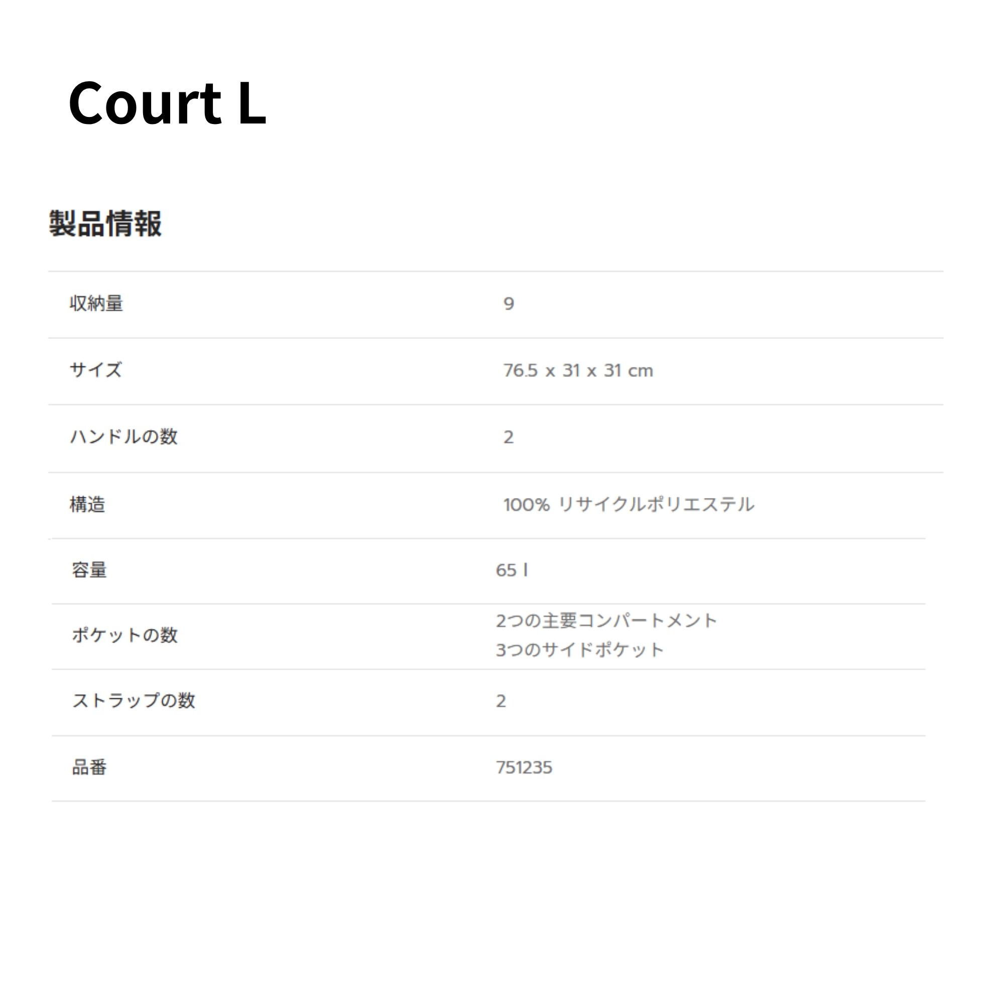 【LINE追加で5%OFFクーポン配布中】バボラ BABOLAT バッグ COURT L 751235 バドミントン・テニス 2025FW |  | 01