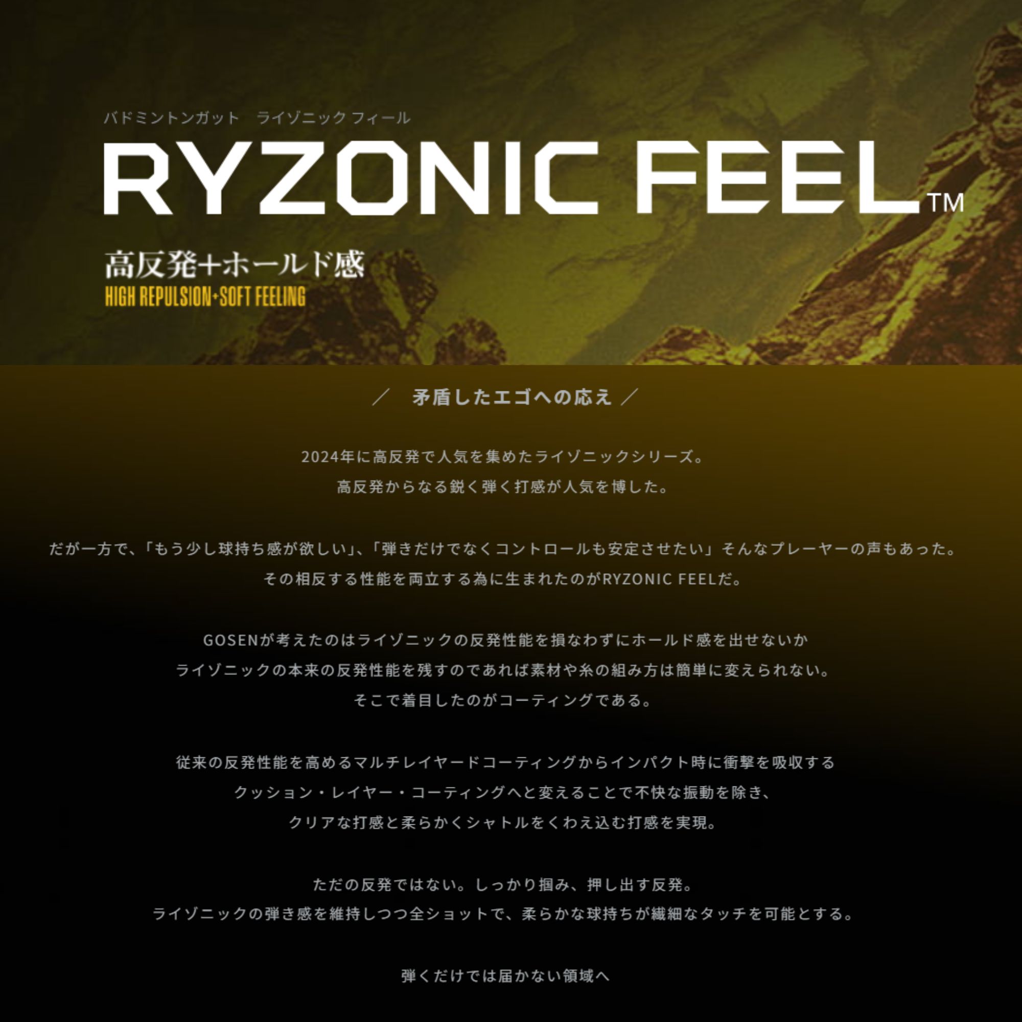 【最短出荷】ゴーセン GOSEN バドミントンストリング　ガット RYZONIC FEEL70 BSRF70 バドミントン | GOSEN | 02