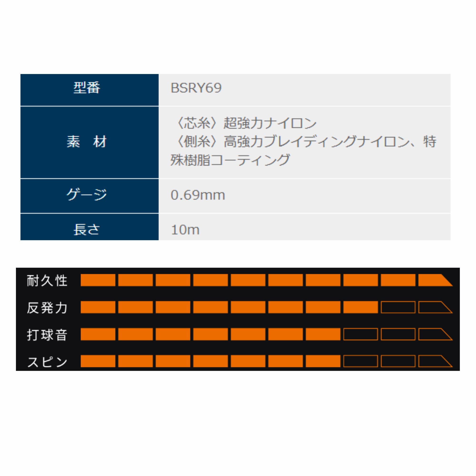 【LINE追加で5%OFFクーポン配布中】ゴーセン GOSEN バドミントンストリング　ガット RYZONIC69 ライゾニック69 BSRY69 バドミントン | the dilettante | 01