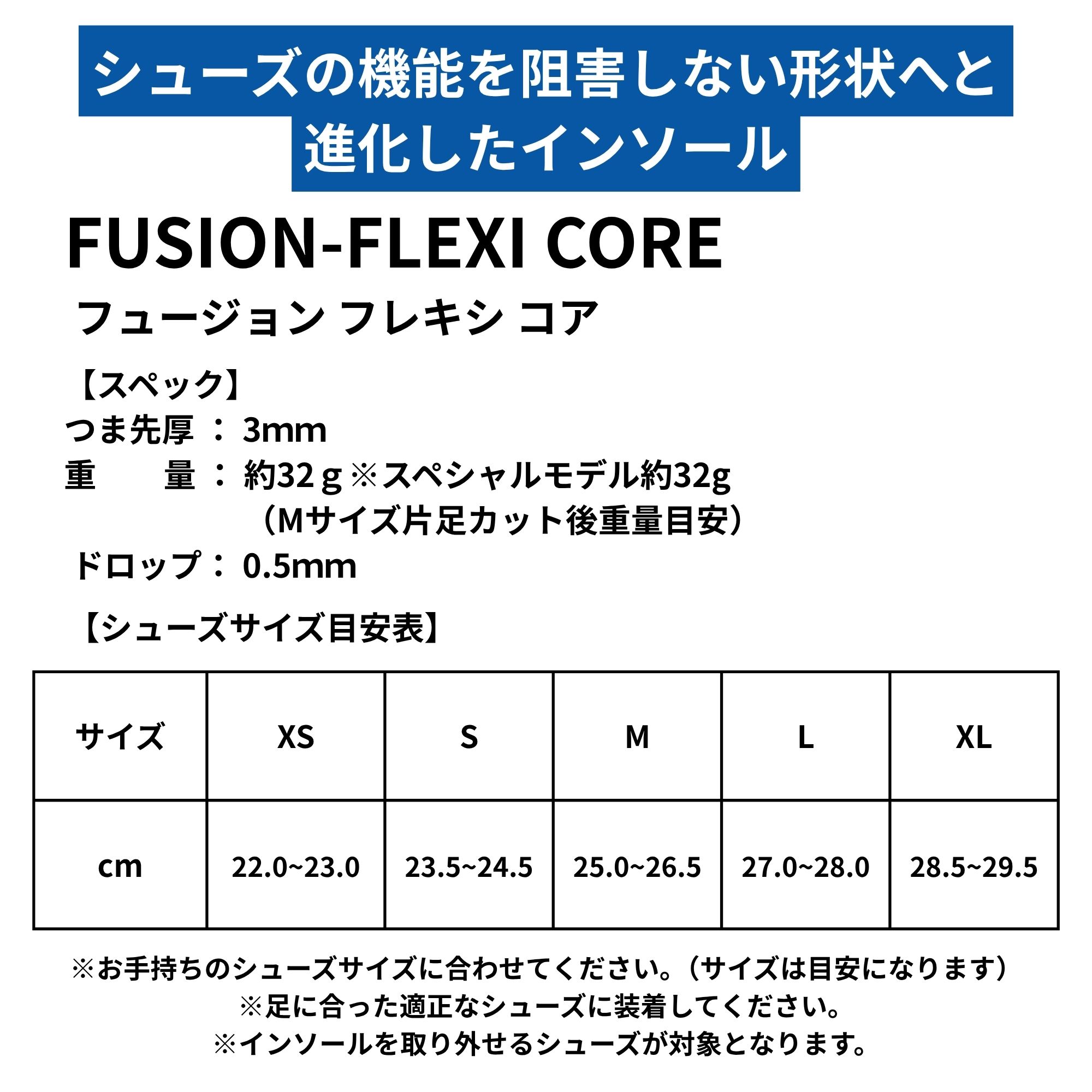 【最短出荷】松本義肢製作所 FUSION-FLEXI CORE フュージョンフレキシコア インソール 衝撃吸収 A-15 関連画像1