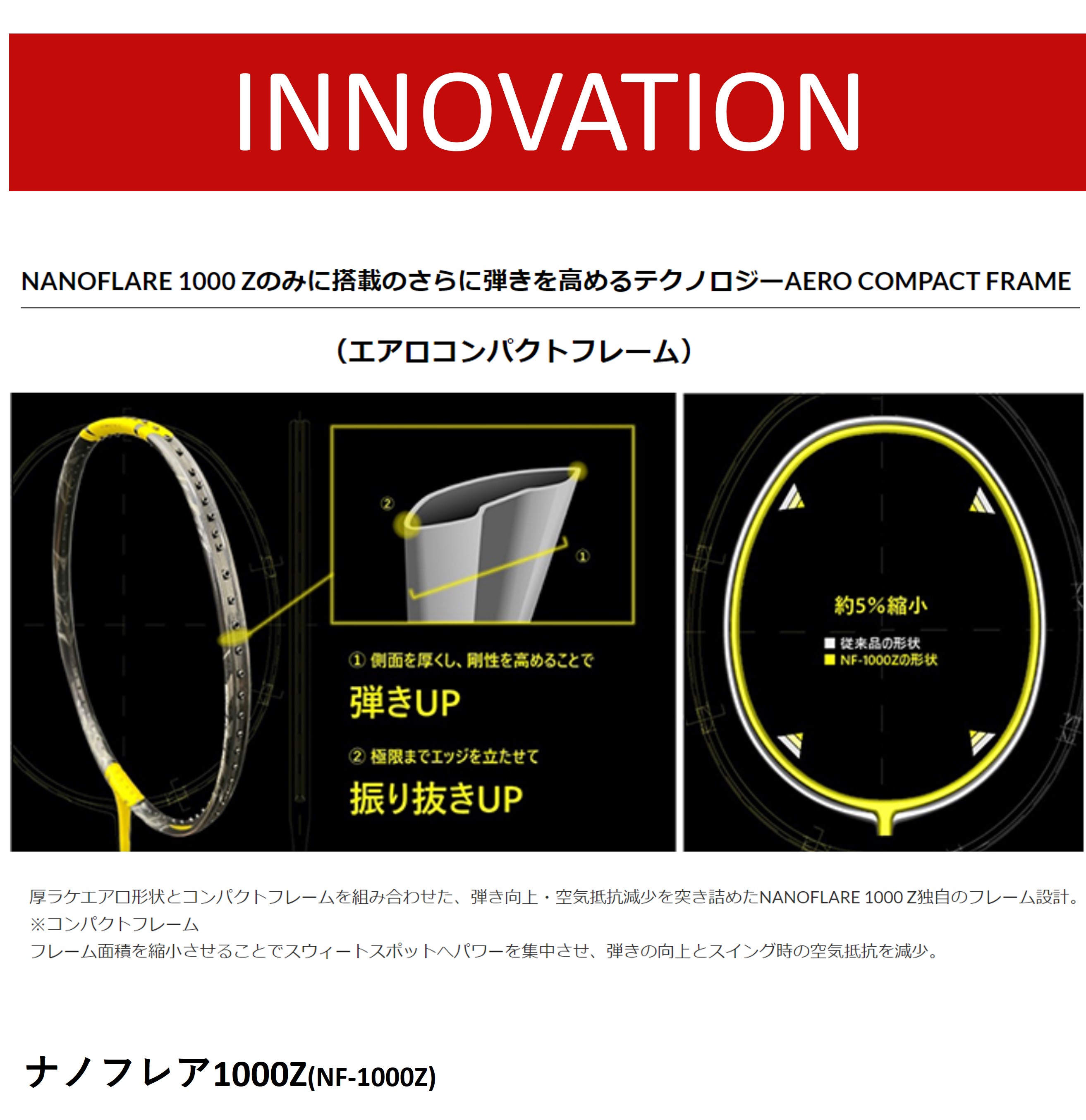 実物 ヨネックス YONEX バドミントンラケット ナノフレア1000Z NF