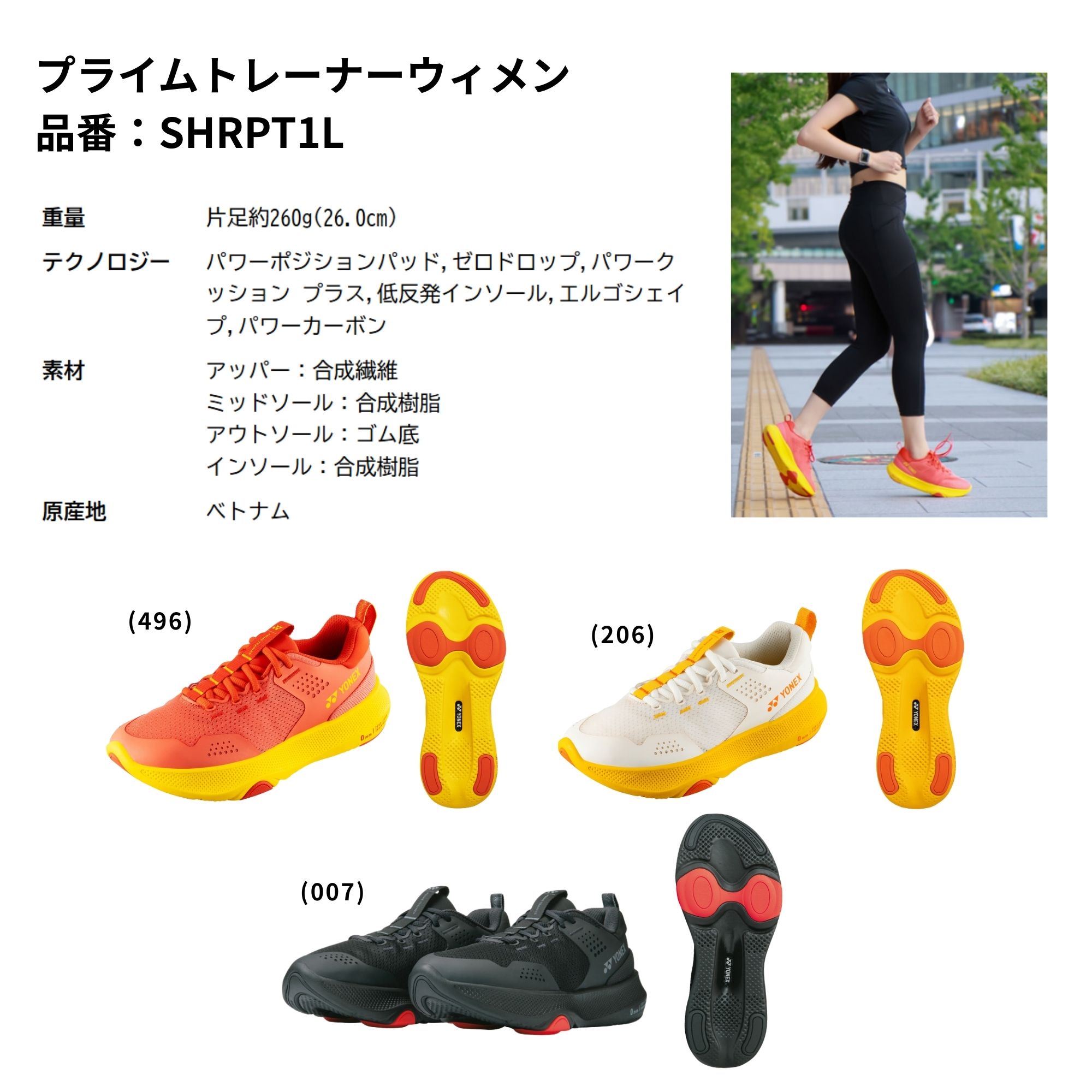 YONEX（ヨネックス） ランニングシューズ プライムトレーナーウィメン