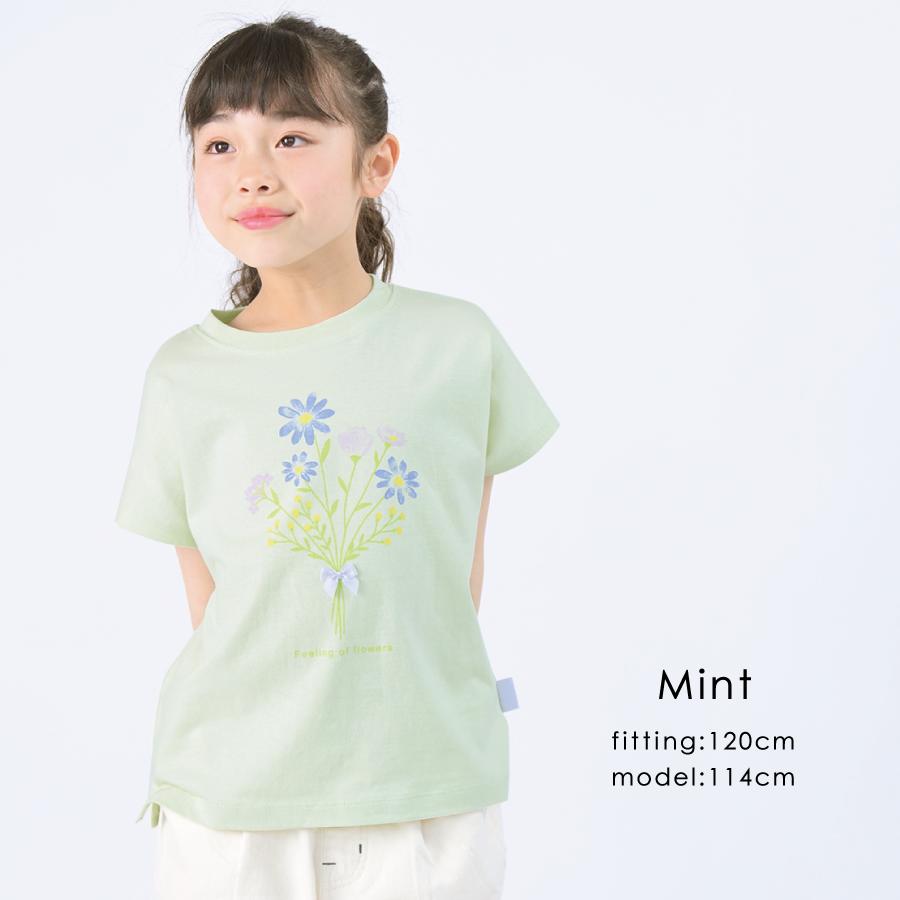 子供服 Tシャツ 花プリント 半袖 キッズ ベビー 子供 キッズ服 女の子 ガールズ 春 夏 春服 春物 夏服 夏物 半袖 tシャツ ティーシャツ  キッズtシャツ