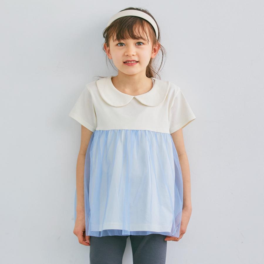 Tシャツ 子供服 チュール Tシャツ 女の子 キッズ evercloset 子ども服