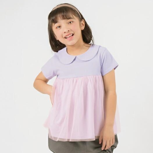 Tシャツ 子供服 チュール Tシャツ 女の子 キッズ  evercloset 子ども服 こども服 半...