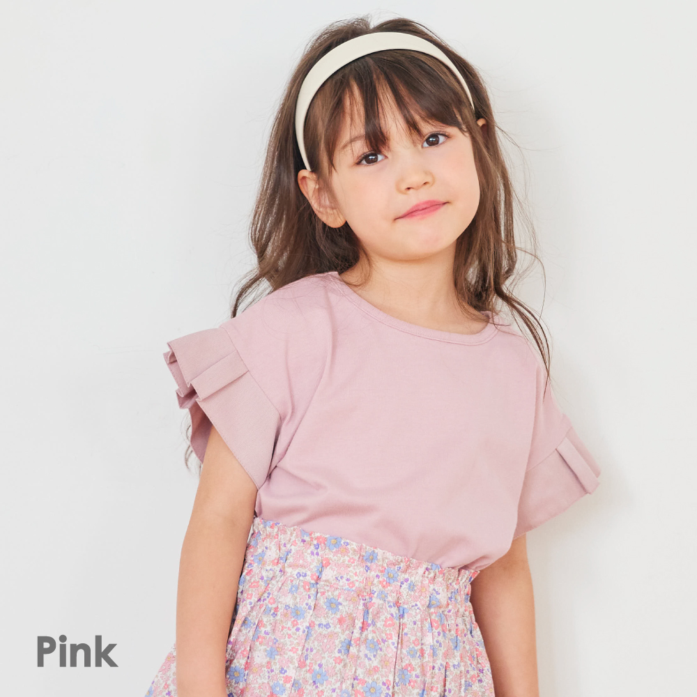 ever closet（エバークローゼット） 子ども服 袖フリル 半袖 Tシャツ