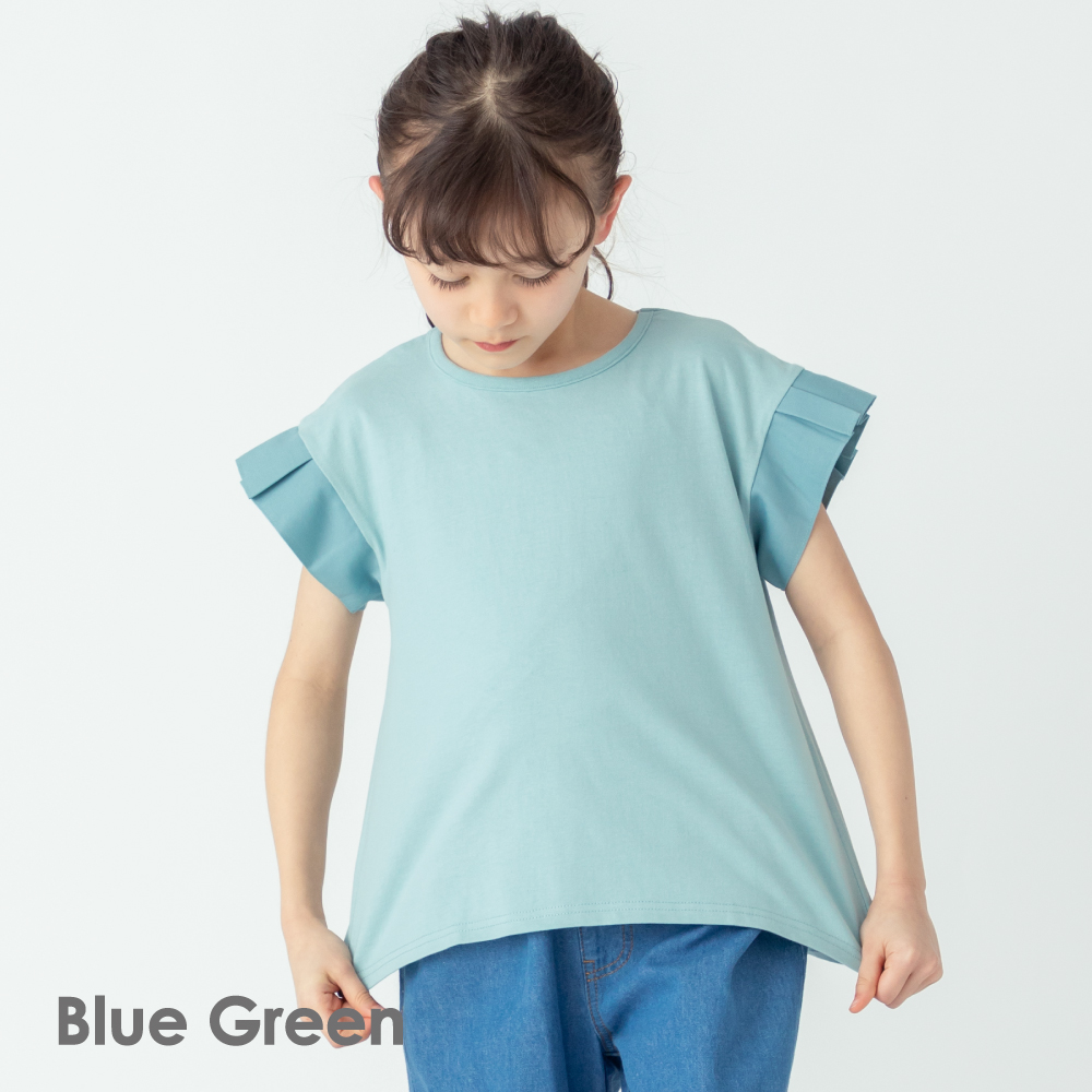 【現行品】familiar フリル袖 Tシャツ 120 ever closet（エバークローゼット） 子ども服 袖フリル 半袖 Tシャツ