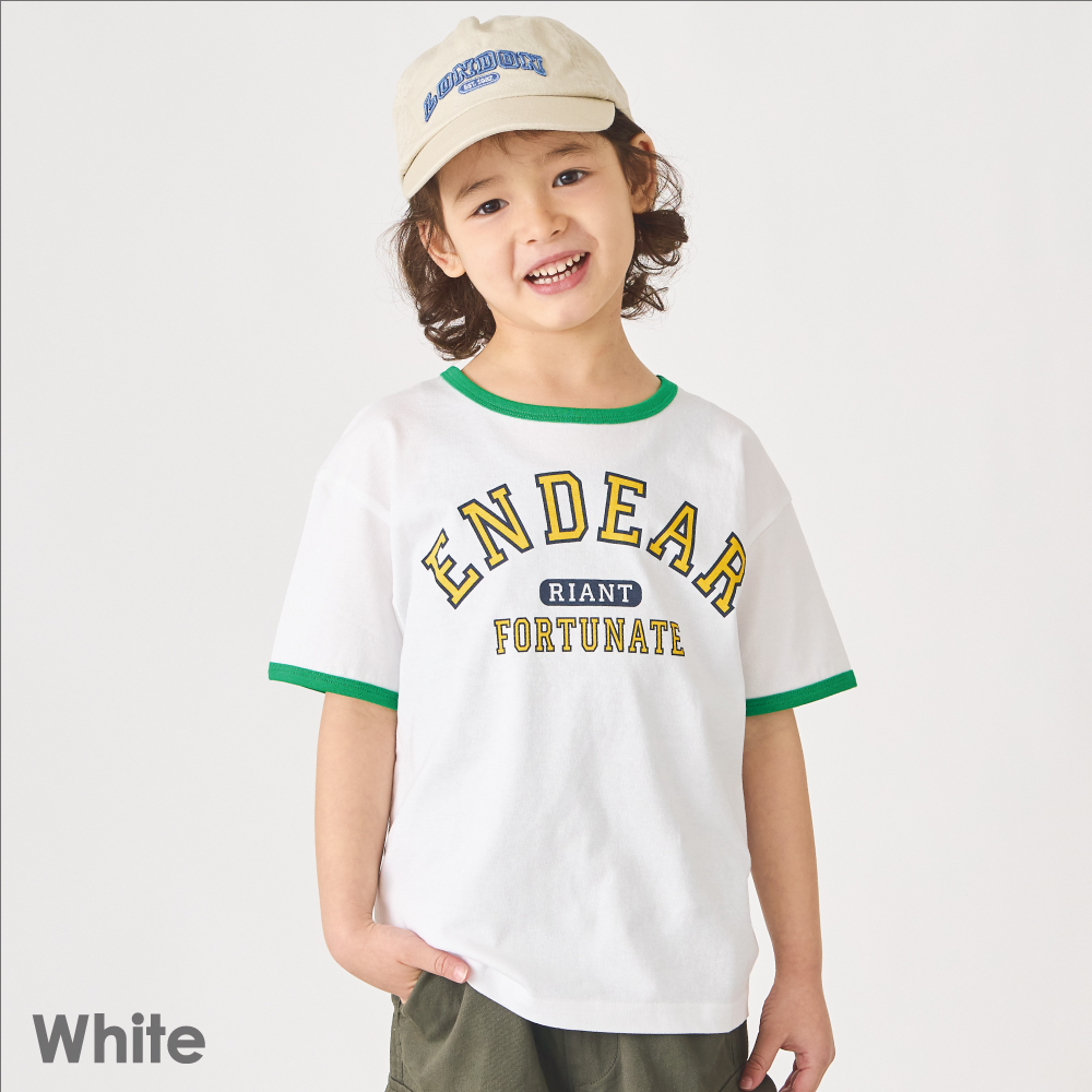 ever closet（エバークローゼット） 子ども服 カレッジ ロゴ 半袖 T