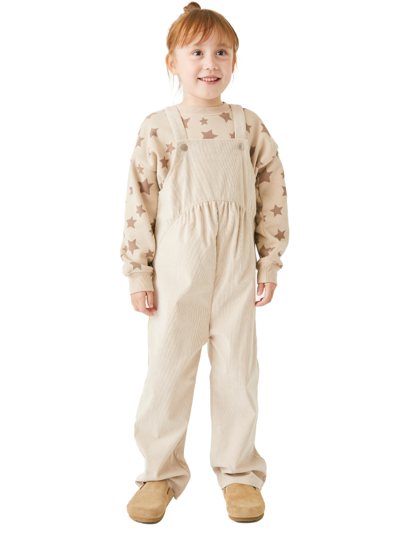 ever closet 子供服 サロペット オーバーオール コーデュロイ 女の子  