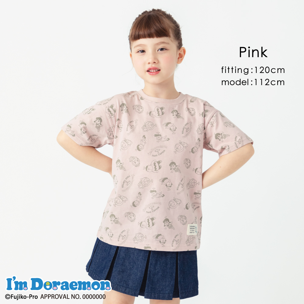 ever closet Tシャツ 子供服 アイムドラえもん 総柄 半袖 キッズ 