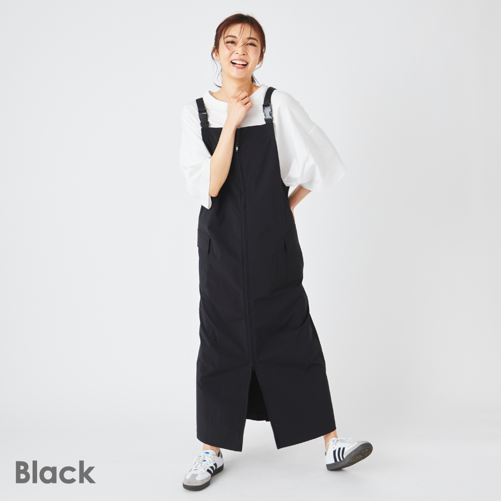 レディースファッション ワンピース はっ水 撥水 ジャンパースカート