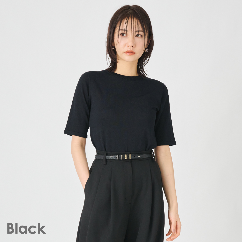 【未使用】SLOANE 半袖シアーニット サイズ２ レディースファッション シアー ニット Tシャツ トップス カットソー