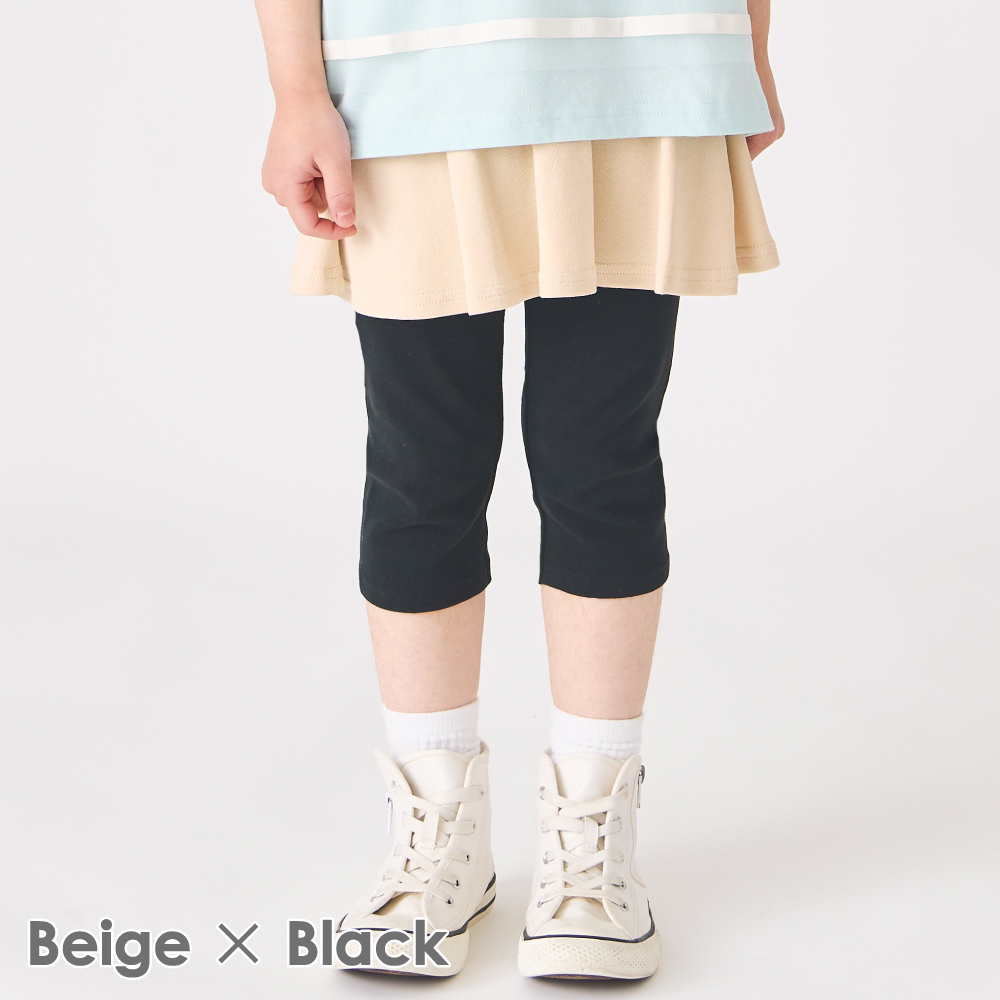 新品＊familiar ベビー レギンス付き スカート 90cm ever closet 子ども服 1分丈 スカッツ ベビー キッズ マタニティ