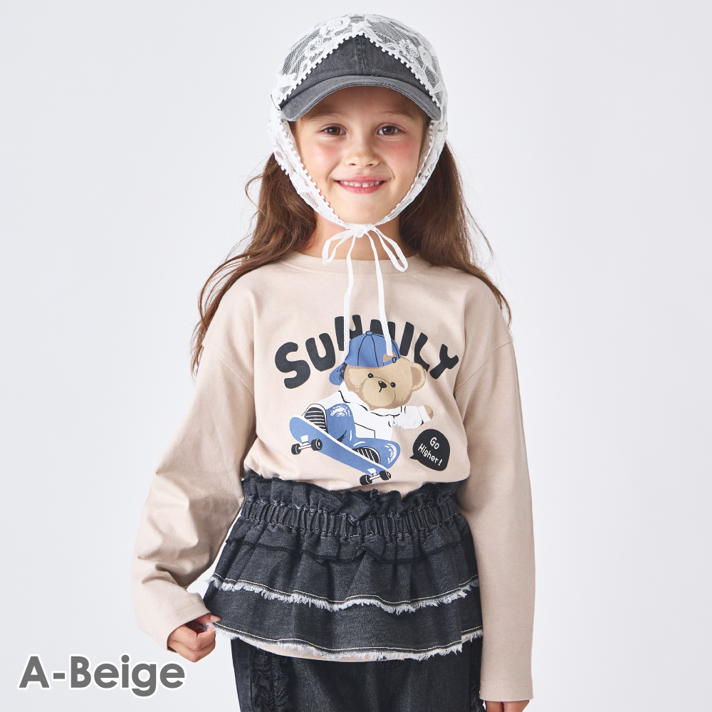 ever closet（エバークローゼット） 子ども服 プリント 長袖 Tシャツ