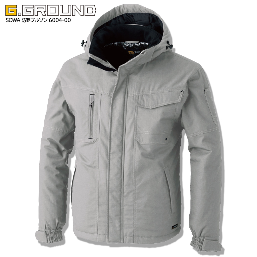SOWA 長袖防寒ブルゾン 6004-00 G.GROUND メンズ 撥水 作業服