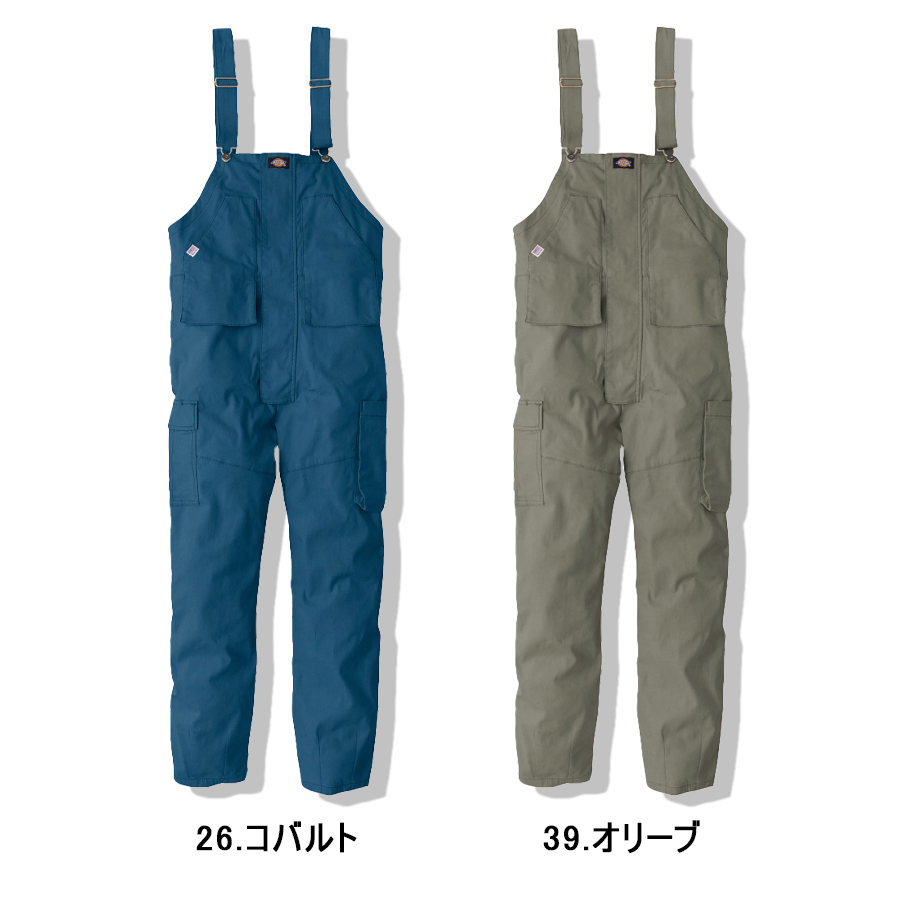 つなぎ 作業服 メンズ レディース ストレッチ Dickies ディッキーズ ツナギ オーバーオール ストレッチオックスオーバーオールカーゴ  D-739 XS〜3XL