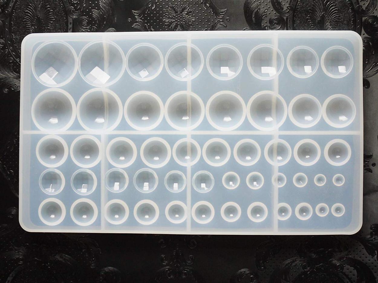 レジン 丸 半円 宝石 シリコンモールド ネックレス アクセサリー