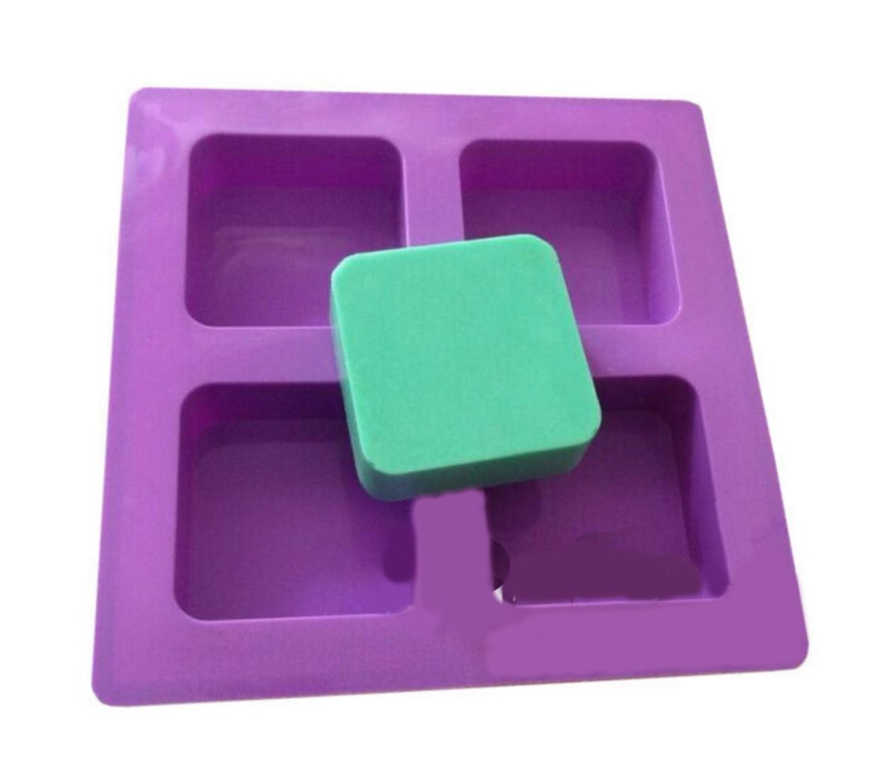 正方形 ４個 シリコンモールド 手作り 石鹸 樹脂 粘土 レジン