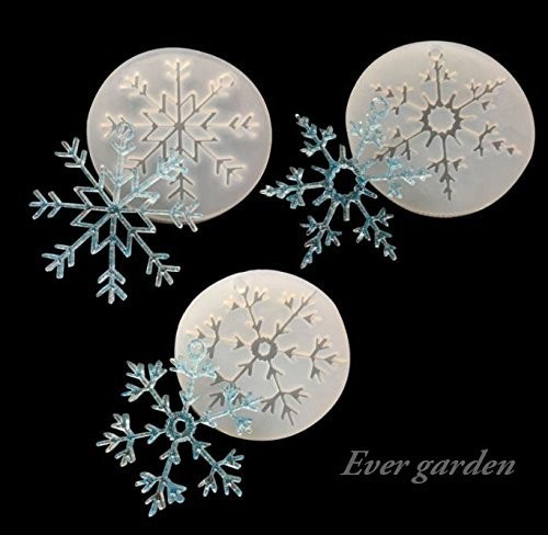 レジン 雪 結晶 3個セット シリコンモールド ネックレス アクセサリー