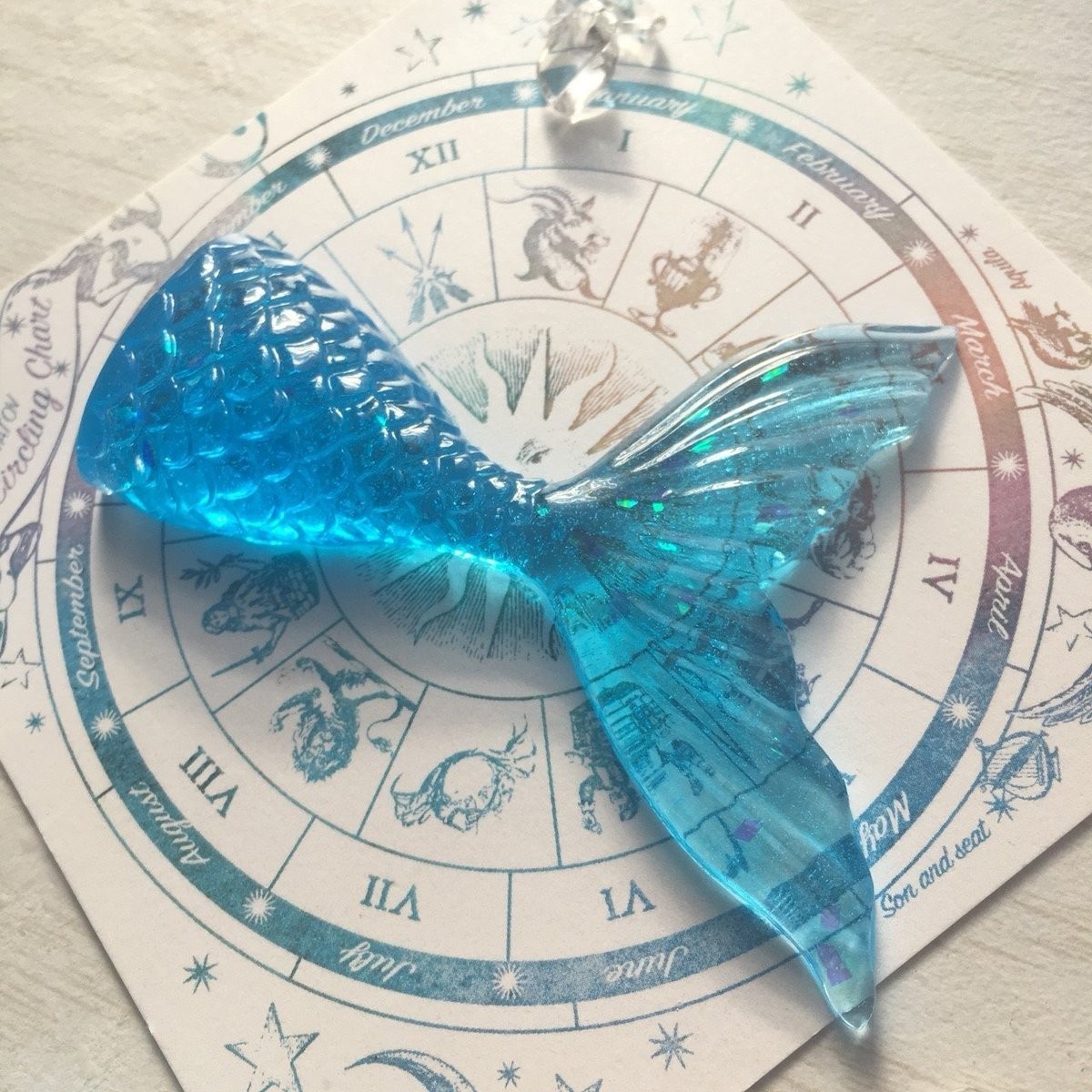 人魚 尾びれ 2個セット マーメイド レジン シリコンモールド