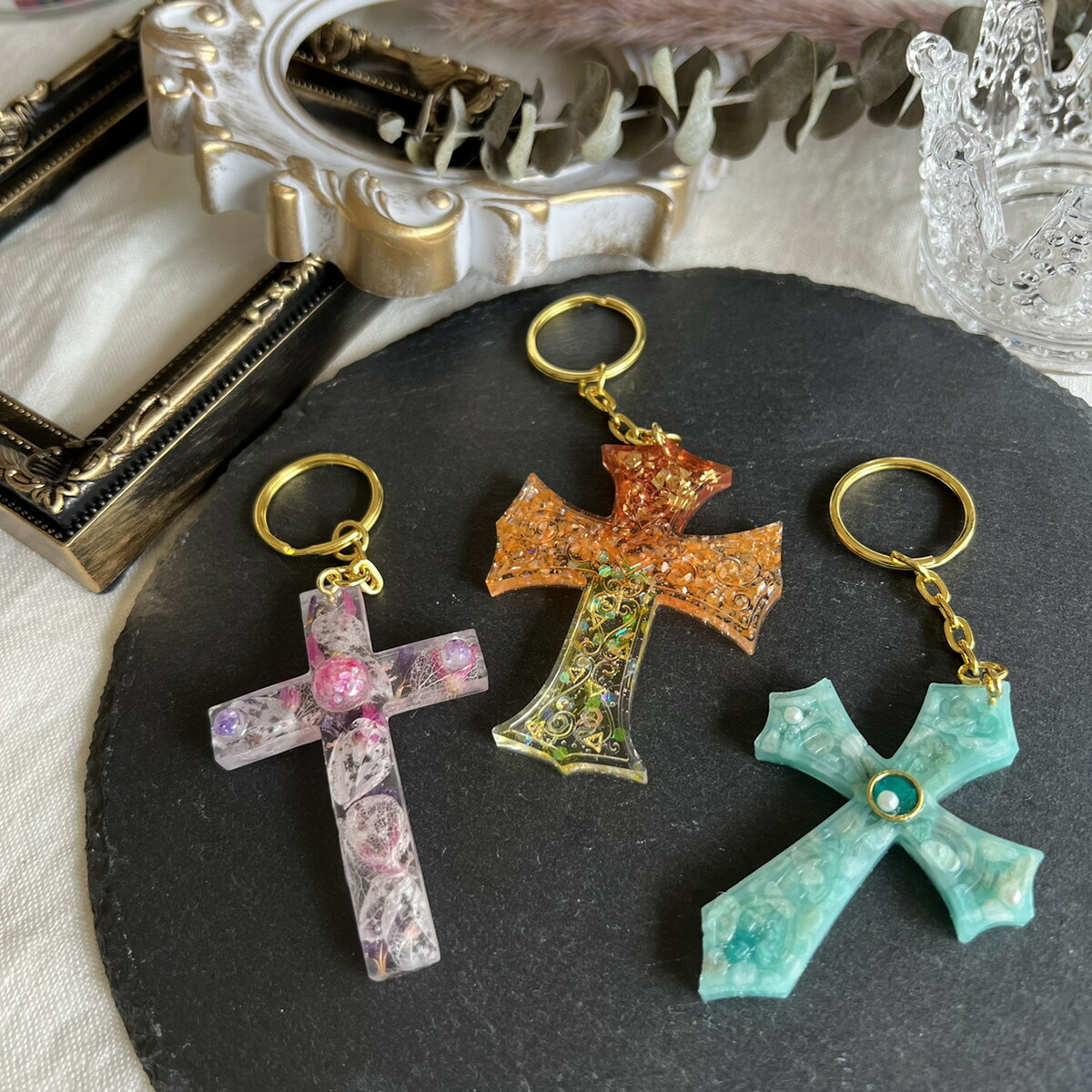 Ever garden 十字架 シリコンモールド 12個セット レジン シリコン