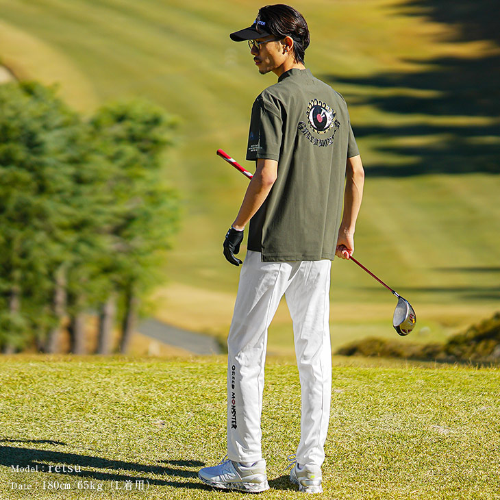 ゴルフウェア メンズ パンツ スラックス メンズ ゴルフパンツ メンズ メッシュ ゴルフ ウェア 大きいサイズ ボトムス メンズ ズボン 細身  ブラック ホワイト