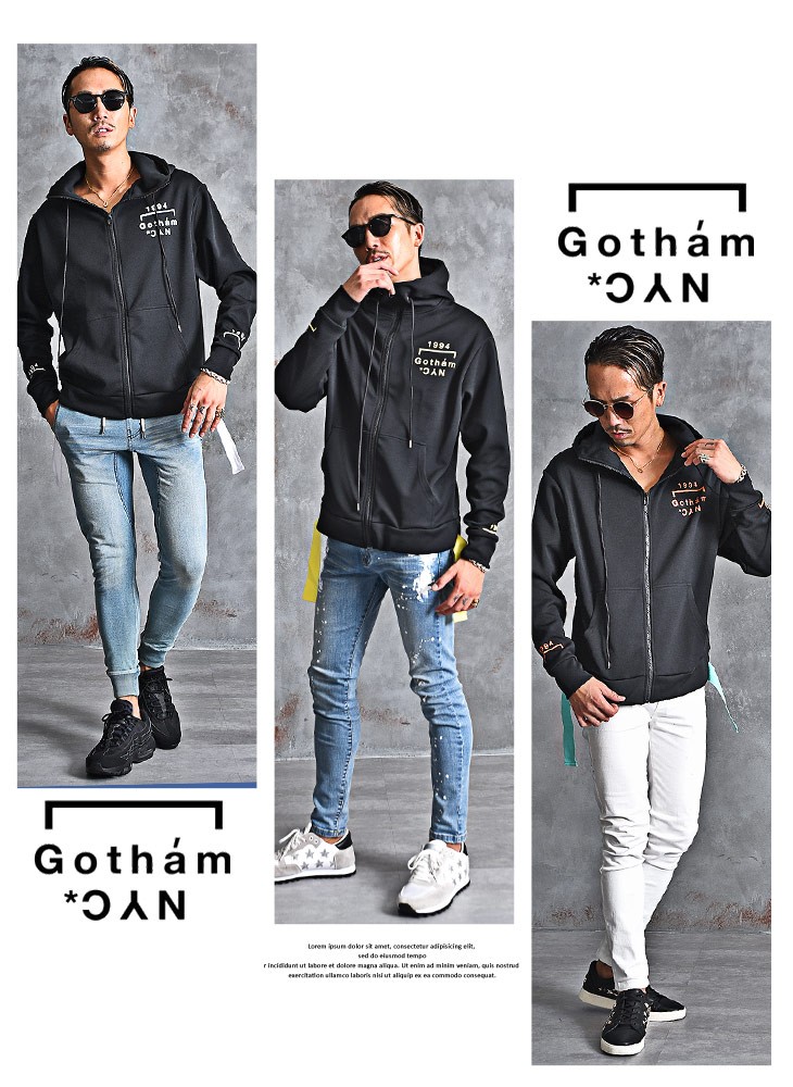 います Gotham トップス 春 春服 ブランド 春物 Joker By Evergreen 通販 Paypayモール Nyc ゴッサム ニューヨーク パーカー メンズ ジップパーカー ジャージ スウェット スエット 大きいサイズ Ll Xl ポリエステ