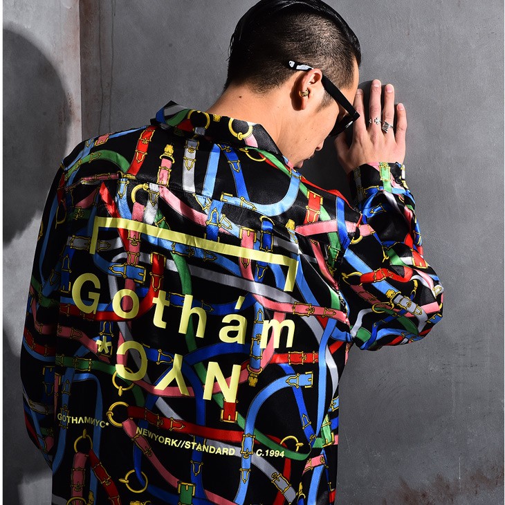 新品定番 ゴッサム カジュアルシャツ ブランド トップス Joker By Evergreen 通販 Paypayモール Nyc Gotham Nyc ゴッサムニューヨーク柄シャツ メンズ シャツ 長袖シャツ 柄 レトロ 大特価安い Vanderschooten Com
