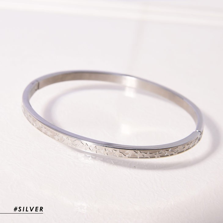 ブレスレット メンズ ステンレス アクセサリー バングル 星柄 スター レディース つけっぱなし サビない サージカル 金属アレルギー Joker By Evergreen 通販 Paypayモール