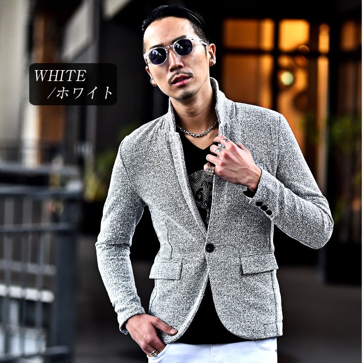 テーラードジャケット メンズ 春 テーラード ジャケット カジュアルジャケット ツイード アウター 1ボタン 1b カジュアル 黒 ブラック Joker By Evergreen 通販 Paypayモール