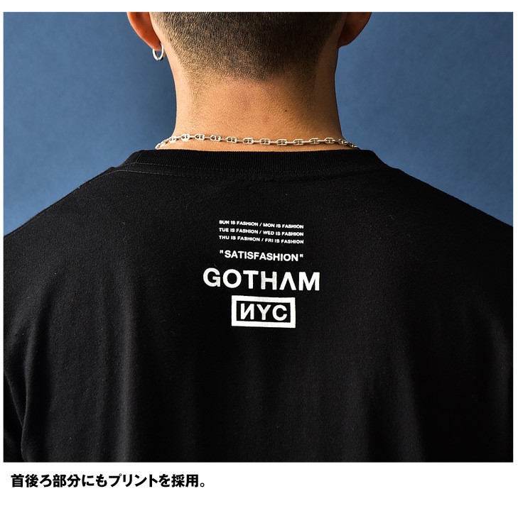 かれており Gotham 袖プリント タイト 黒 ブラック 白 ホワイト Joker By Evergreen 通販 Paypayモール Nyc ゴッサム エヌワイシー ロンt メンズ ブランド 長袖 長袖tシャツ カットソー ロンティー ストリート ファッショ