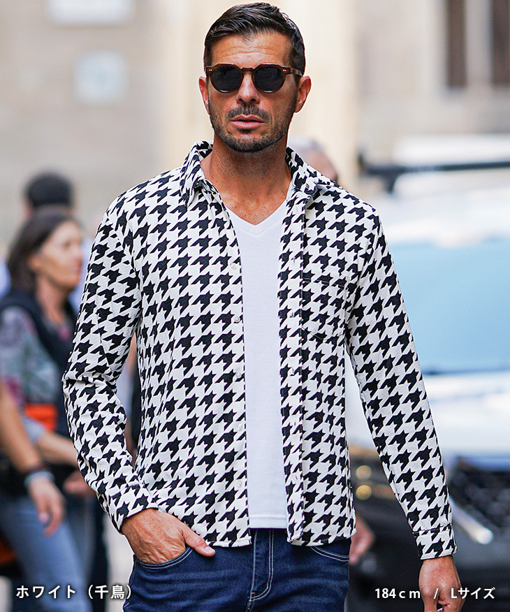 SOMEDIFF（サムディフ） イタリアンカラー シャツ メンズ 長袖