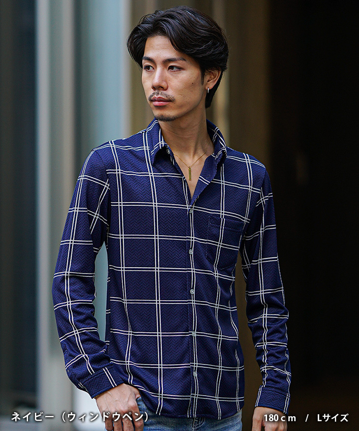 SOMEDIFF（サムディフ） イタリアンカラー シャツ メンズ 長袖