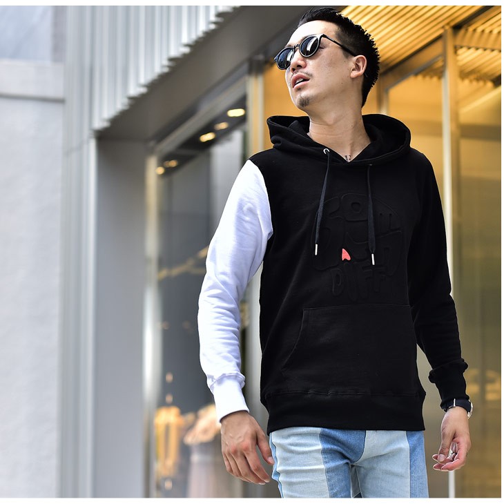 かれており パーカー メンズ ブランド スウェット スエット スウェットパーカー ブラック 黒 ホワイト 白 春服 メンズ 春 春物 バイカラー 切替 おしゃれ 人気 カジュアル Joker By Evergreen 通販 Paypayモー ことがござ Shineray Com Br