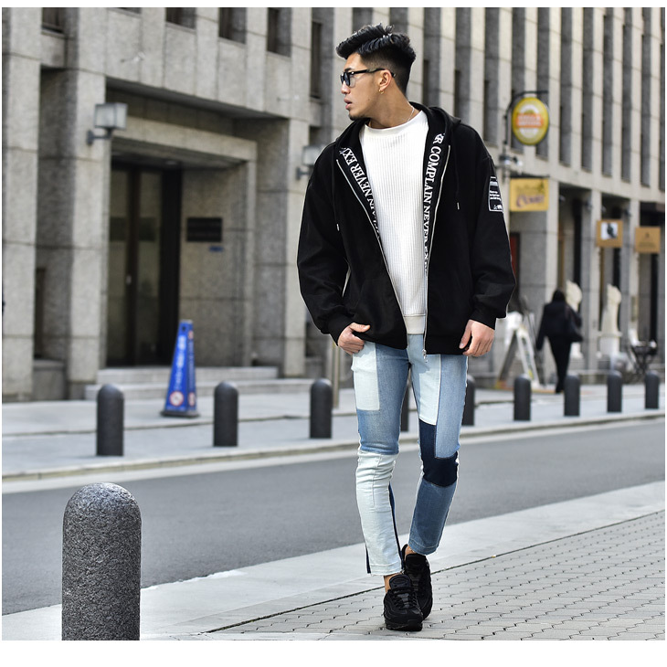 がリブでキ パーカー メンズ ストリート系 ファッション 大きいサイズ 大きめ ゆったり ビックサイズ ビックシルエット