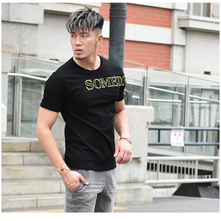 ブランド Tシャツ メンズ おしゃれ 半袖 カットソー 半袖tシャツ タイト 細め クルーネック Uネック ロゴ 春 春服 春物 ちょいワル Xxl Somediff サムディフ Joker By Evergreen 通販 Paypayモール