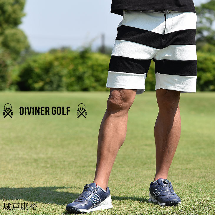 DIVINER GOLF】ゴルフウェア メンズ ハーフパンツ 短パン パンツ 春 丈