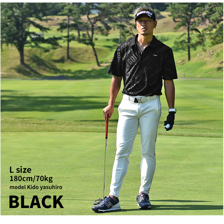 ゴルフウェア メンズ ポロシャツ ゴルフ ウェア 春 半袖 ポロ 派手 大きいサイズ おしゃれ ブランド 白 ホワイト ブラック 黒 可愛い
