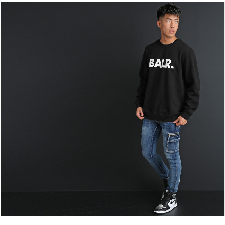 からご ボーラー オシャレ お洒落 ブラック ホワイト グレー Joker By Evergreen 通販 Paypayモール Balr トレーナー メンズ a B 新作 スウェットトレーナー スウェット ブランド 長袖 のトップペ