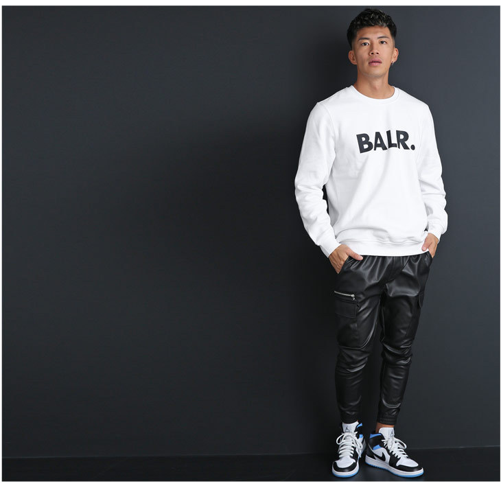 からご ボーラー オシャレ お洒落 ブラック ホワイト グレー Joker By Evergreen 通販 Paypayモール Balr トレーナー メンズ a B 新作 スウェットトレーナー スウェット ブランド 長袖 のトップペ