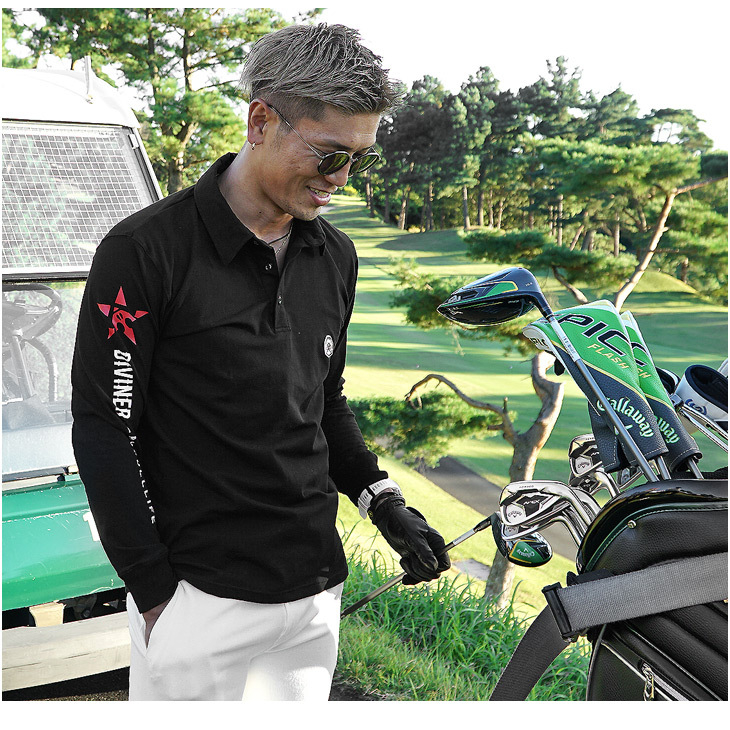 DIVINER GOLF】ゴルフウェア メンズ ゴルフ メンズウェア 長袖 ポロシャツ ポロ シャツ 春 春服 春物 春春 おしゃれ ブランド  ウエアー コーデ 黒 白 :65764:joker by EverGreen - 通販 - Yahoo!ショッピング