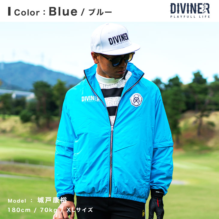 【DIVINER GOLF】ゴルフウェア メンズ ジャケット 長袖 ゴルフジャケット メンズ ナイロ...