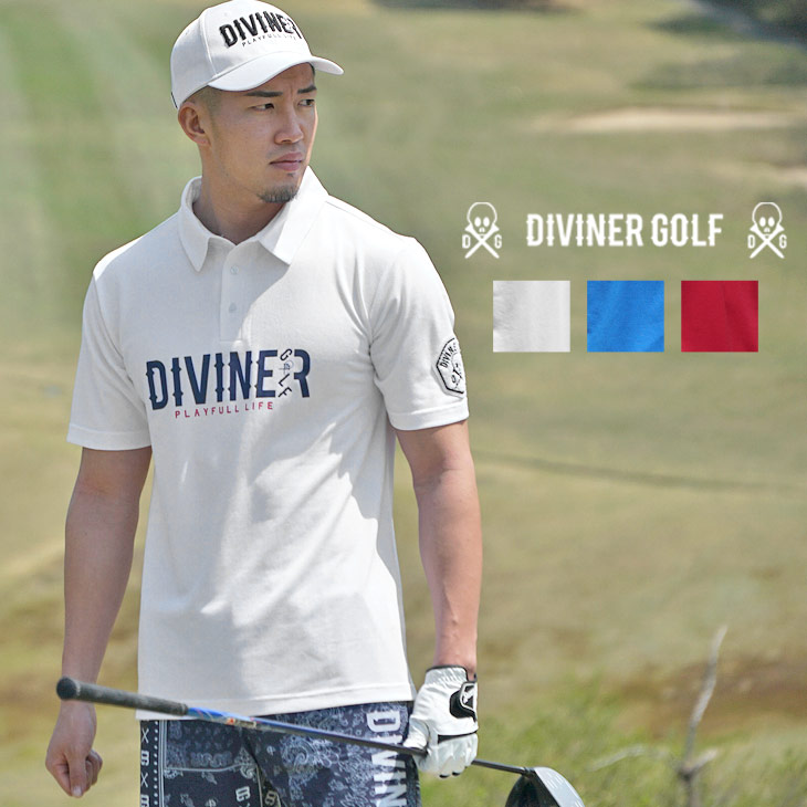 楽天市場】【DIVINER GOLF】 ゴルフウェア メンズ ポロシャツ