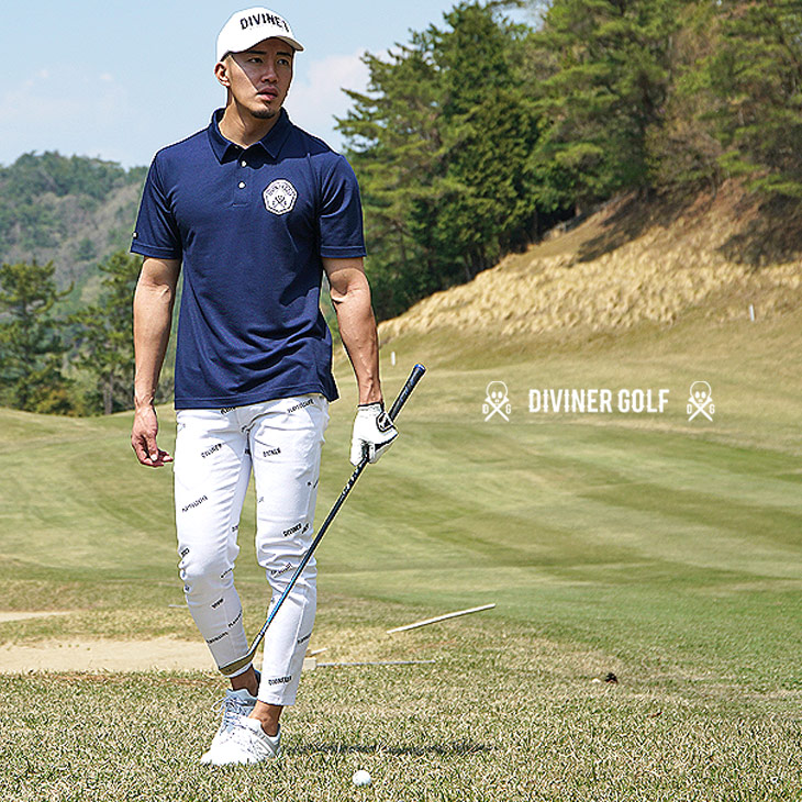 DIVINER GOLF】ゴルフウェア メンズ ポロシャツ 半袖 メンズ ゴルフ