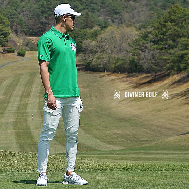 DIVINER GOLF】ゴルフウェア メンズ ポロシャツ 半袖 メンズ ゴルフ