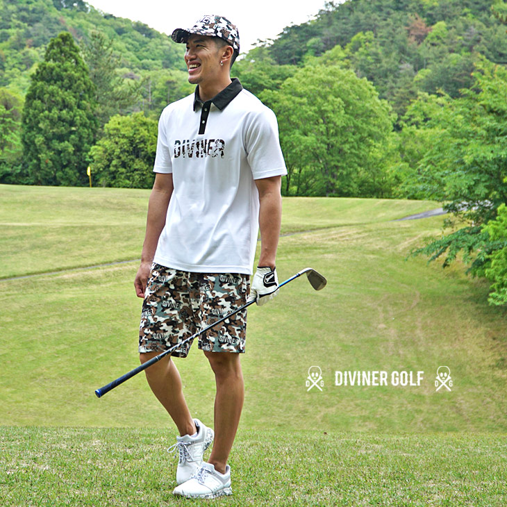 DIVINER GOLF】 ゴルフウェア メンズ パンツ 夏用 ハーフパンツ メンズ 