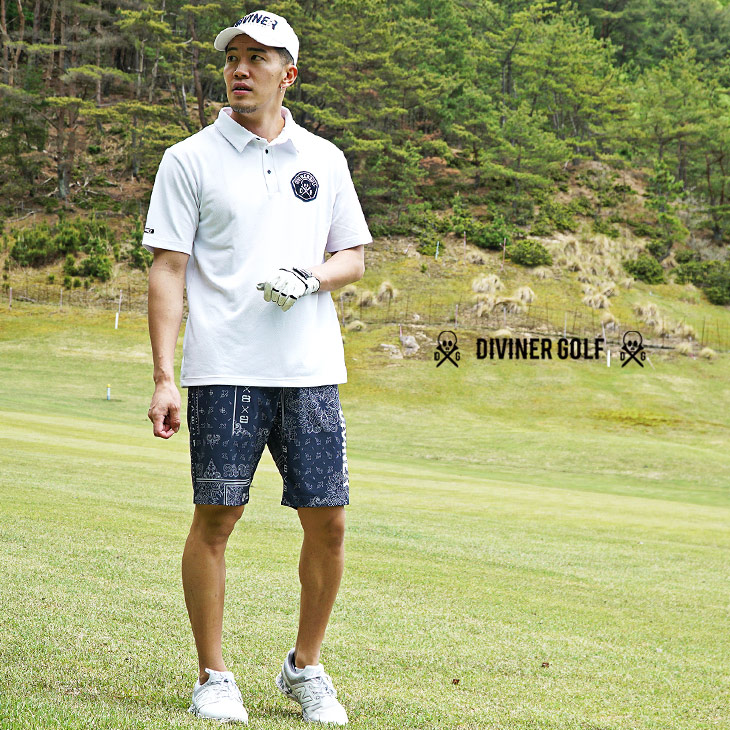ゴルフやレジャーに最適な、クールで万能なメンズ無地ショートパンツ。 COMONGOLF パンツ 接触冷感＆スーパーストレッチ ポケットライン