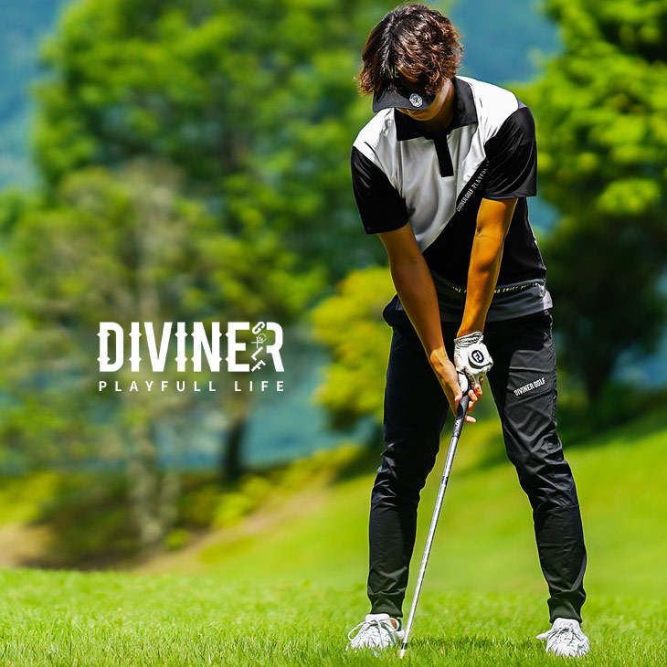 DIVINER GOLF】 ゴルフウェア メンズ ポロシャツ メンズ ブランド
